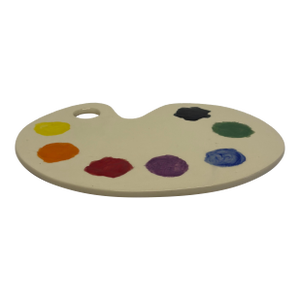 Contemporary Ceramic Painters Pallet Sculpture, Signed 2019