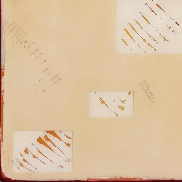 Beach Blvd - Modern Acrylic Beige Monochrome Resin Original Artwork by Ricky Hunt For Sale - Image 4 of 9