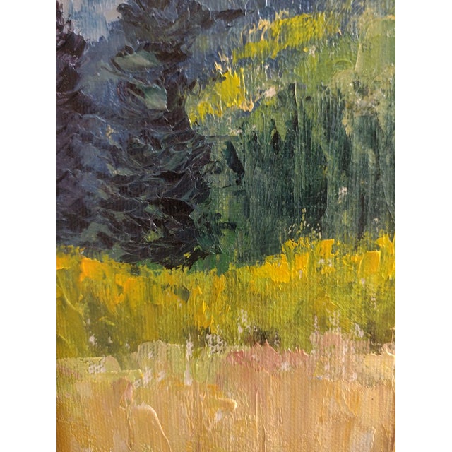 Original Oil Painting "Aspens Turning" by Anita Blythe Plein Air Landscape For Sale - Image 9 of 10