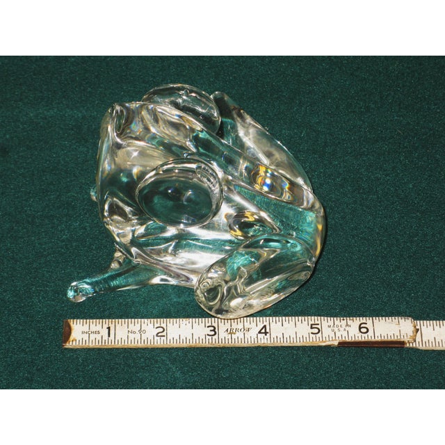 Mid 20th Century Glass Frog Paperweight Vintage Murano Italy Signed: Licio Zanetti Figurine For Sale - Image 12 of 14