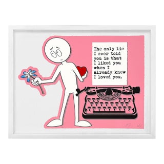 Kai, the Only Lie, Kai X WRDSMTH Collaboration, Dual Hand Signed Serigraph, 2018 For Sale