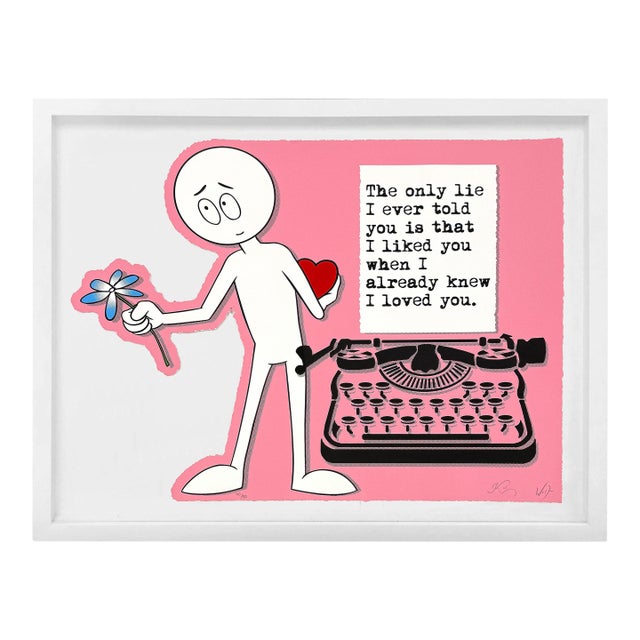 Kai, the Only Lie, Kai X WRDSMTH Collaboration, Dual Hand Signed Serigraph, 2018 For Sale