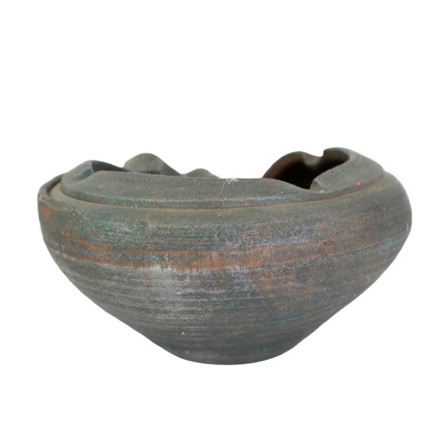 Studio Art Pottery African Woman Face Ashtray or Catchall by Artist P. Mykoo For Sale - Image 4 of 7