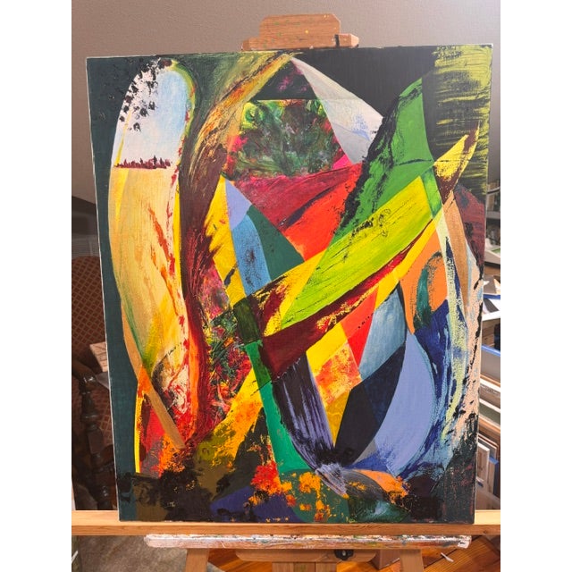 Spinnakers, Large Contemporary Coastal Abstract Oil Painting by Kathleen Varadi For Sale - Image 12 of 14