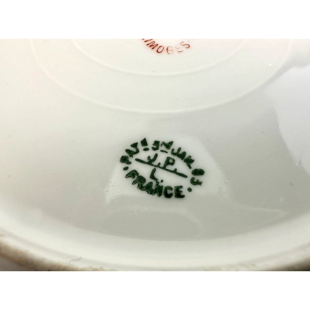 1940s Vintage Jean Pouyat Limoges Dinner Plates- Set of 5 For Sale - Image 10 of 12
