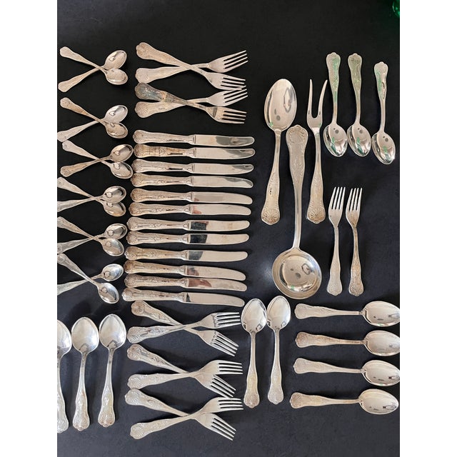 Antique Silver 800 Cutlery Set from Liberty, 1890s, Set of 51 For Sale - Image 6 of 15