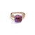 Classical Roman Bochic "Capri" Vintage Square Cut Amethyst & Topaz Ring Set In 18K Gold & Silver For Sale - Image 3 of 18