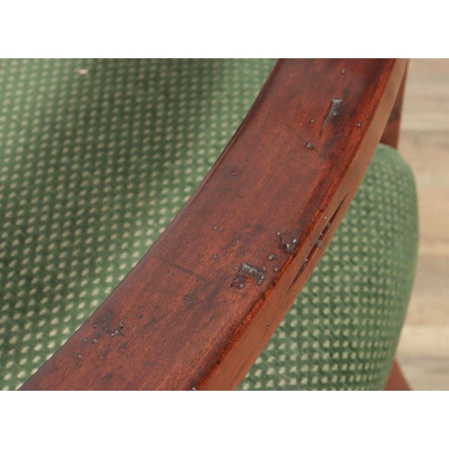 Green 1930s 8 Regency Style English Mahogany Cloven Hoof Footed Dining Chairs For Sale - Image 8 of 10