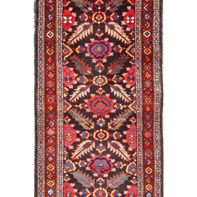 Antique Caucasian Karabagh Gallery Rug-3'10 X 12'10 For Sale - Image 4 of 13