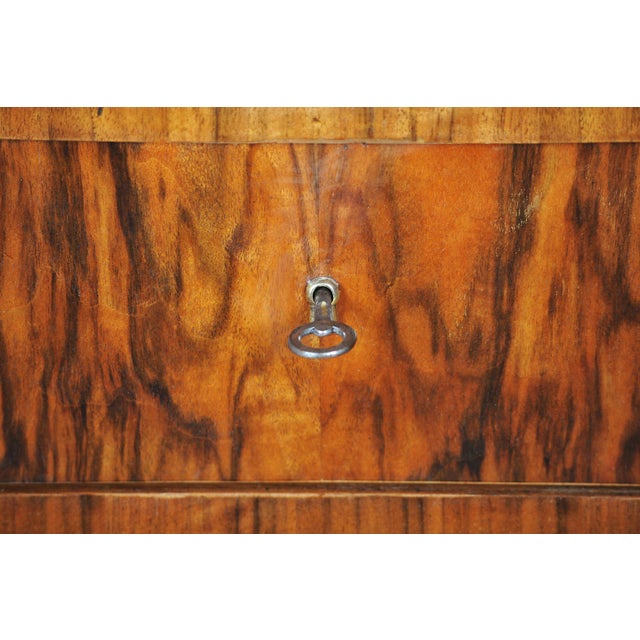 Czech Art Deco Writing Desk in Mahogany, Walnut, Brass and Beech, 1920s For Sale - Image 13 of 18