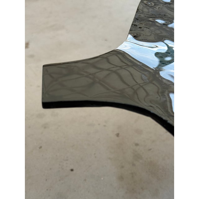 Contemporary Monumental Boho Sculptural Leaf Form Art Glass Platter in the Manner of Uttermost For Sale - Image 3 of 10