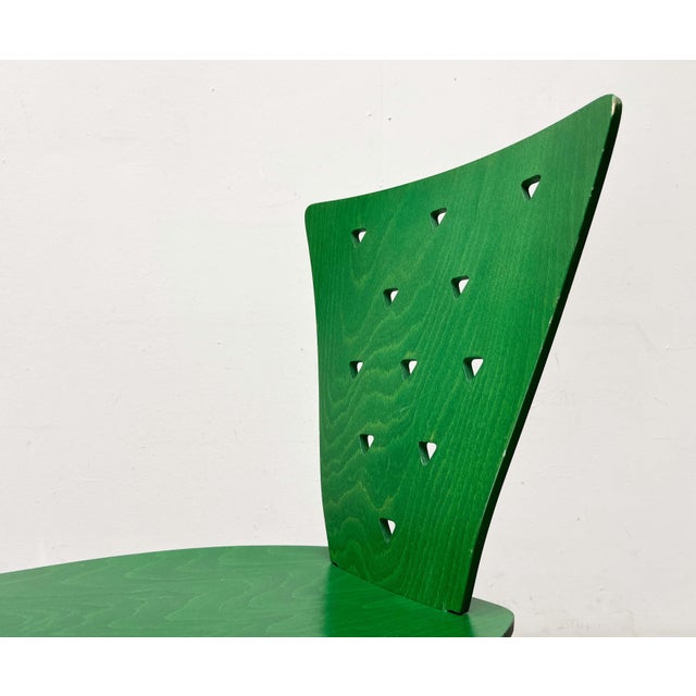 Postmodern Italian Green Side Chair, 1980s For Sale - Image 5 of 18