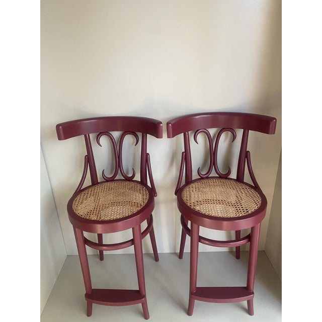 Lacquered Wooden Stools, France, 1900, Set of 2 For Sale - Image 4 of 7