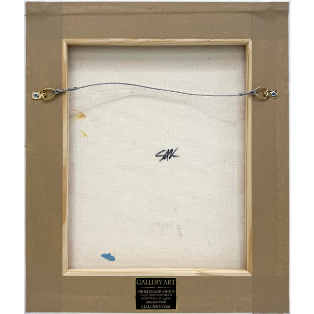 Unique oil painted silkscreen on canvas. Hand signed 'SAK' on verso by Steve Kaufman. Canvas size: 16.5 x 14 x 2 inches....
