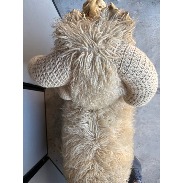 Bench by Edna Cataldo Bighorn Sheep Sculpture Sheep Manner of Francois-Xavier Lalanne For Sale - Image 11 of 18
