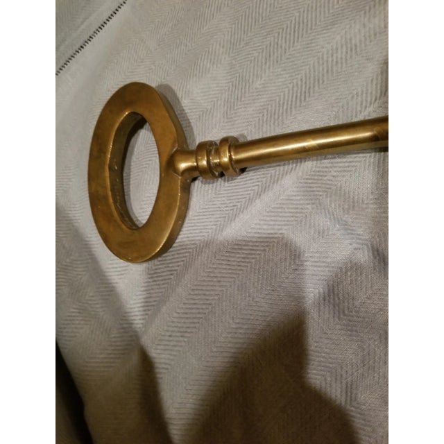 1980s Vintage Large Brass Key For Sale - Image 5 of 8