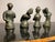 Unusual Set of Bronze Sculptures of Four Figures Playing Cards For Sale - Image 4 of 12