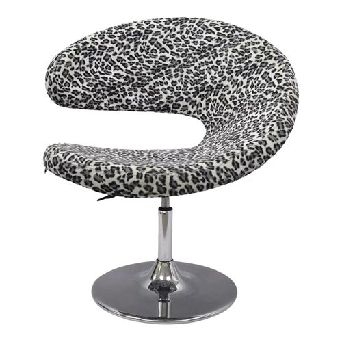 HOT Modern Sculptural Black White Leopard Print Chrome