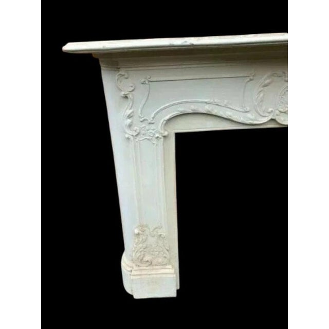 Victorian Rococo Revival Cast Iron Fireplace Surround, 1897 For Sale - Image 4 of 7