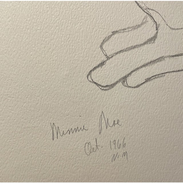 Illustration 1966 Neil Meitzler Drawing of Minnie Mae the Cat For Sale - Image 3 of 4