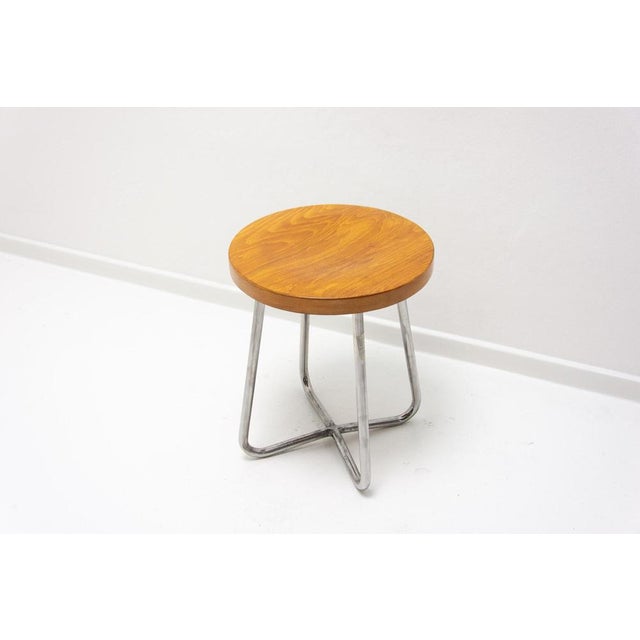 Bauhaus Tubular Stool by Robert Slezák, Former Czechoslovakia, 1930s For Sale - Image 13 of 16