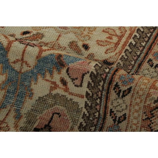 Antique Persian Mahal Rug With Allover Colorful Floral Patterns - Rug & Kilim For Sale In New York - Image 6 of 7
