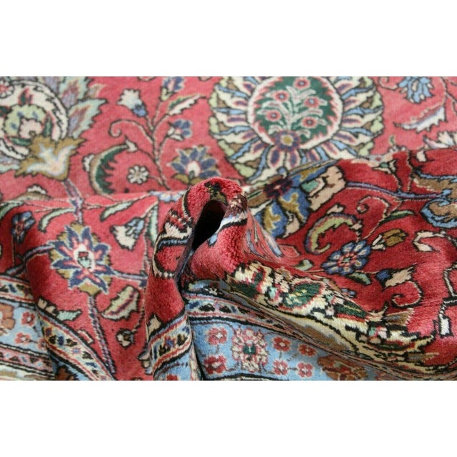 Textile Middle Eastern Tabriz Rug For Sale - Image 7 of 11