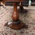 Elegant Regency mahogany sofa table siting on pedestal supports with carved designs Circa 1820 Lovely patina to the walnut...