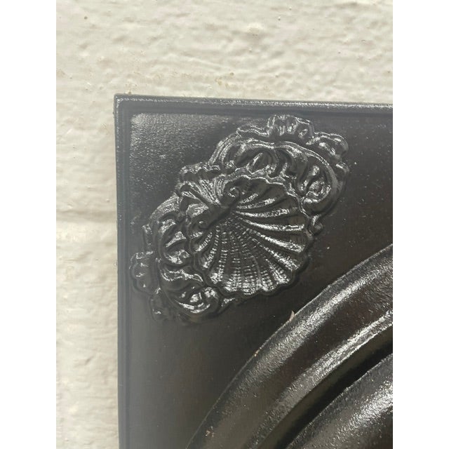 Late 19th Century Cast Iron Antique Fireplace + Insert With Rosette Cover 24" X 27.75" For Sale In Mobile - Image 6 of 6