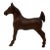 VTG Carved Wood 4" Saddle Bred Horse Weanling 3d Equine Folk Art Grand Walnut For Sale