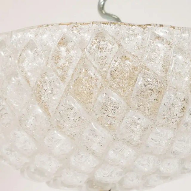 Kalmar Lighting 1960s Textured Lattice Glass Flush Mount For Sale - Image 4 of 9