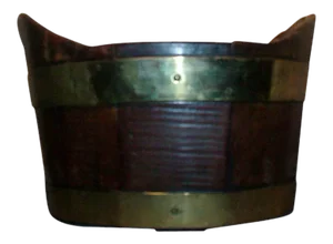 18th Century Dutch Brass Bound Mahogany Wine Cooler, Coaster or Planter