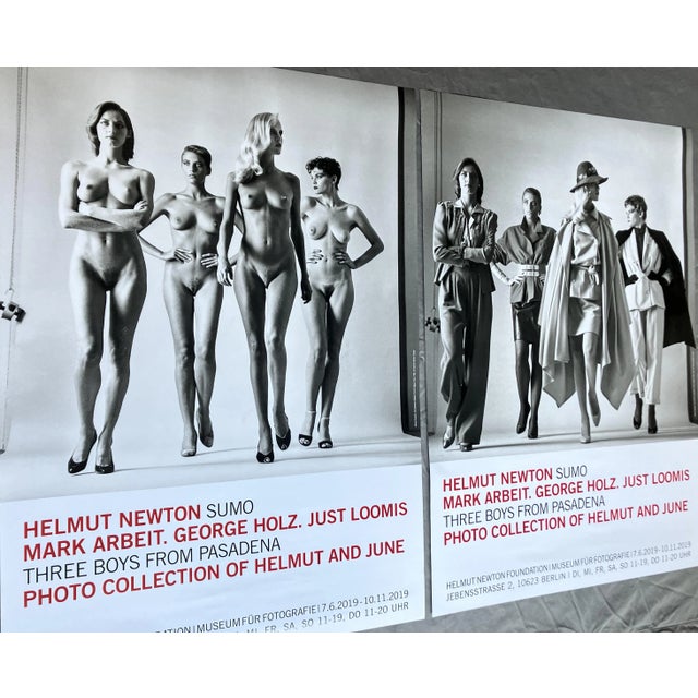 Realism Helmut Newton Sie Kommen They Are Coming (Diptych) Original Berlin Exhibition Posters -Set of 2 For Sale - Image 3 of 11