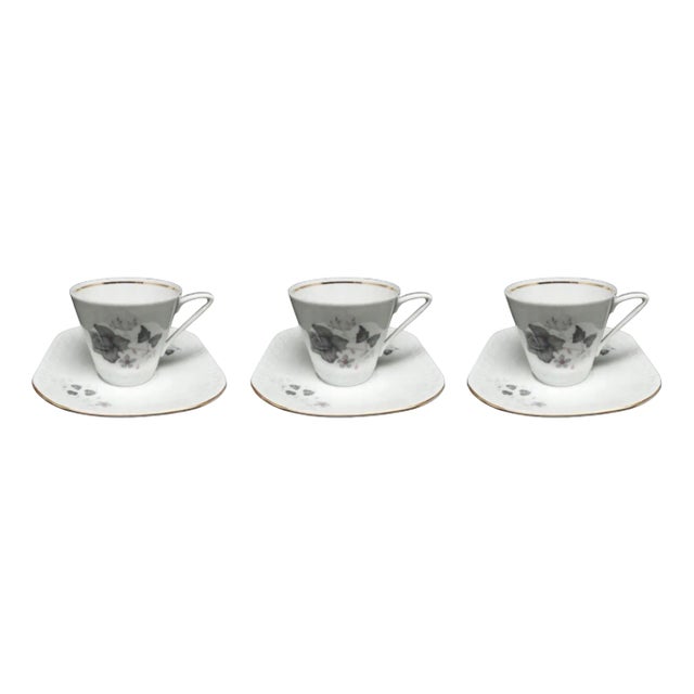 Art Deco Cups from Wawel Factory, Poland, 1960s, Set of 3 For Sale