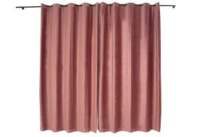 Vintage Domus Italian Curtain in Pink Velvet, Set of 2