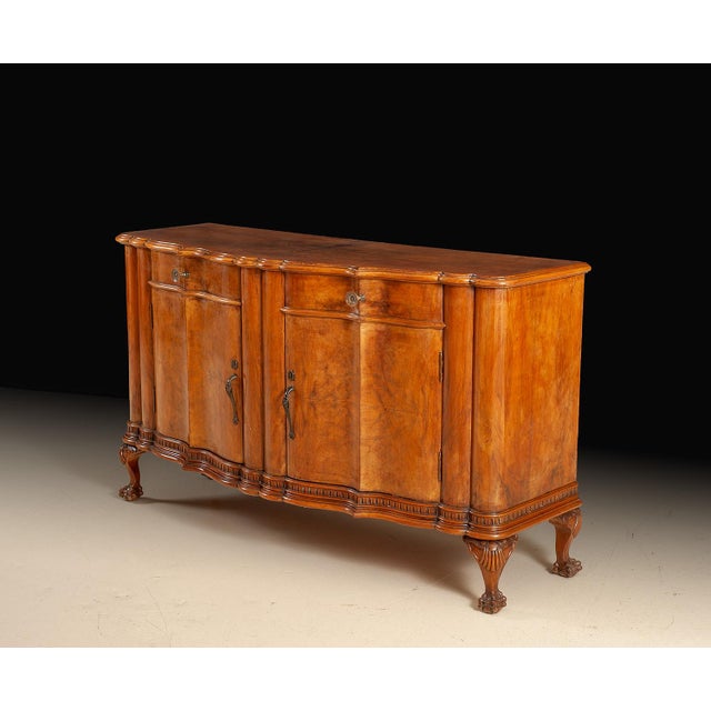 This original Italian antique buffet has been professionally restored in Italy to preserve its original look and...