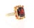 Contemporary 6.97 Carat Garnet Sapphire Diamond Yellow Gold Cocktail Ring For Sale - Image 3 of 6
