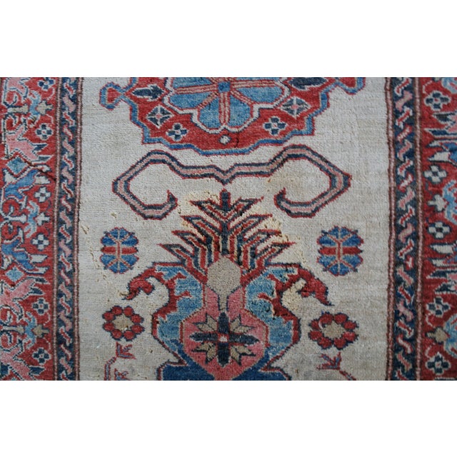 Traditional Hand Knotted Tribal Cream Rug Runner Hooked Medallion Floral 3' X 10' For Sale - Image 13 of 13