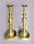 English Late 19th Century English Antique King of Diamonds Brass Candlesticks, a Pair For Sale - Image 3 of 8
