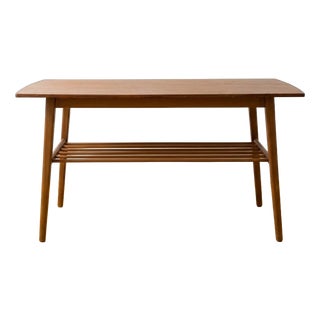 Danish Teak Coffee Table with Slatted Top, 1950s For Sale