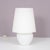 1990s white glass table lamp by Punto Luce, Murano, Italy. A refined example of Italian glass lighting design, crafted in...