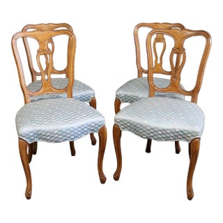 Louis XV Style Carved Fruitwood Dining Chairs - Set of 4 For Sale