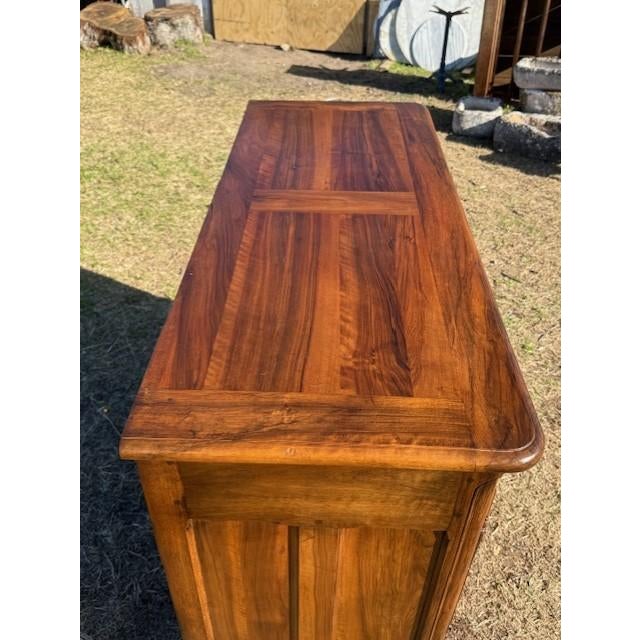 19th Century French Country Louis XV Solid Walnut Sideboard / Buffet For Sale - Image 12 of 16