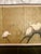 1970s Vintage Mid-Century Japanese 4-Panel Byobu Folding Screen - "White Egrets & Willow" For Sale - Image 5 of 16