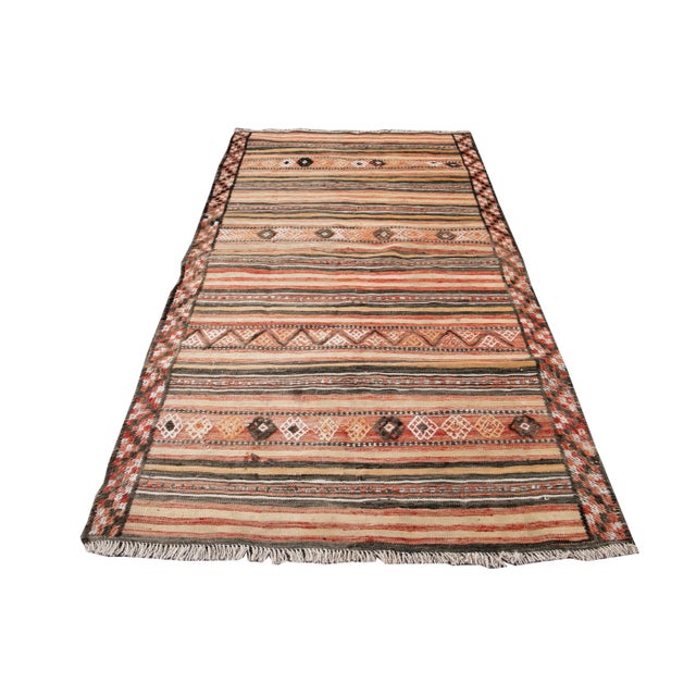 Mid-20th Century Vintage Kilim Rug 4' 8" X 8' 7'' For Sale - Image 12 of 13