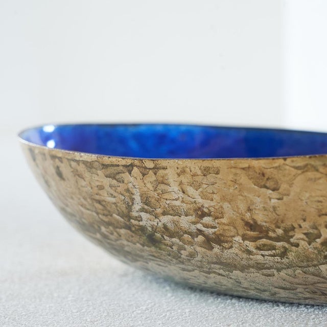 Hand-Hammered Enameled Bowl from Valenti, Italy, 1960s For Sale - Image 9 of 11