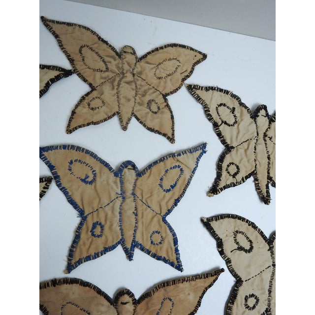 Black Mid 20th Century Handmade Butterfly Appliques - Set of 7 For Sale - Image 8 of 8