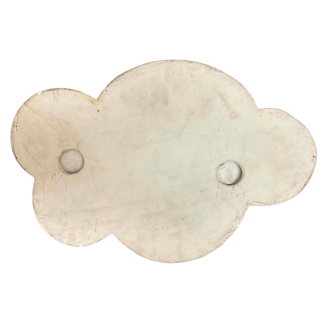 Contemporary Vintage Christine T Porcelain Cloud Wall Sculpture #414 – Blue Gradient Ceramic Wall Hanging For Sale - Image 3 of 4