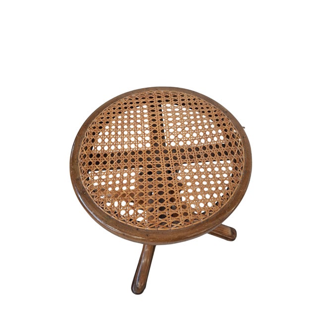 Piano Stool in Bent Beech and Vienna Straw, 1980 For Sale - Image 3 of 10