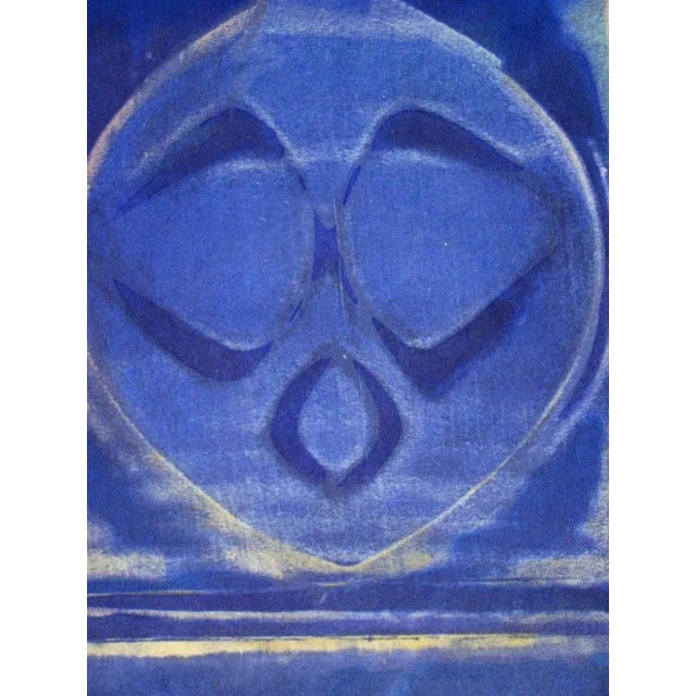 Blue After Max Ernst, Vase Bleue, 1958, Stencil in Colors For Sale - Image 8 of 12